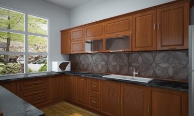 Tủ bếp gỗ xoan đào HAGL