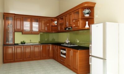 Tủ bếp gỗ xoan đào HAGL