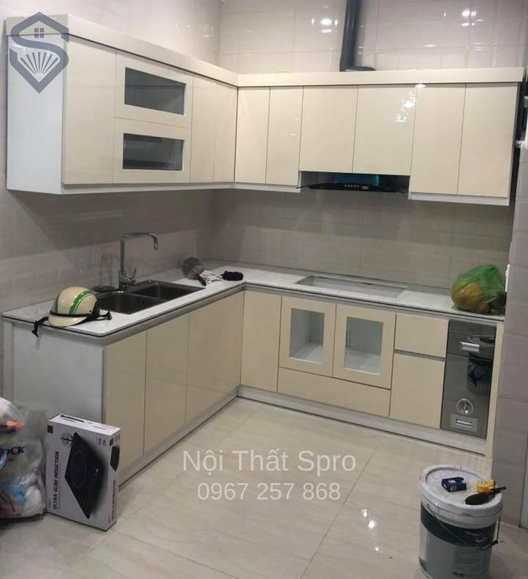 thi công tủ bếp acrylic giá xưởng tại Hưng Yên